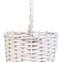 Корзина плетеная ИВА 22х16х12 см, ПЛЕТ ручка h=13 см белый Корзина плетеная ИВА 22х16х12 см, ПЛЕТ ручка h=13 см белый