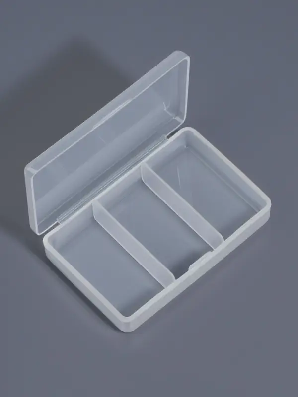Органайзер для хранения мелочей, 3 ячейки, 11&times;7&times;2.5 см, прозрачный