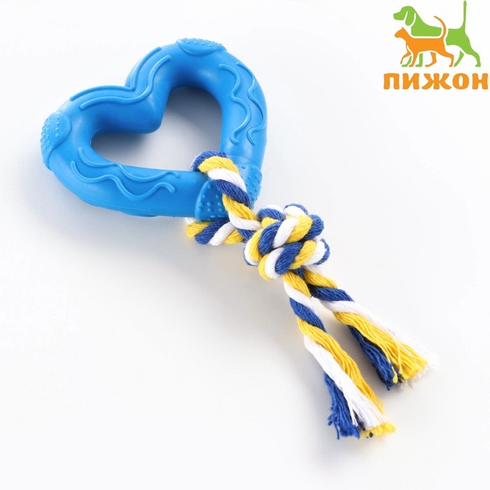 Игрушка Игрушка "Сердечко с канатом", 7 см, голубое