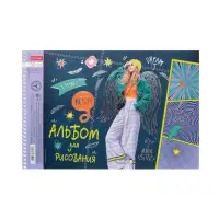 Альбом для рисования Hatber. Street Style А4, 32 листа, на спирали, МИКС