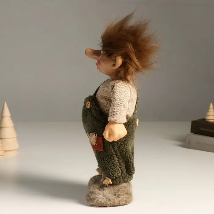 Кукла интерьерная Кукла интерьерная "Домовёнок в комбинезоне с заплаткой" 30 см