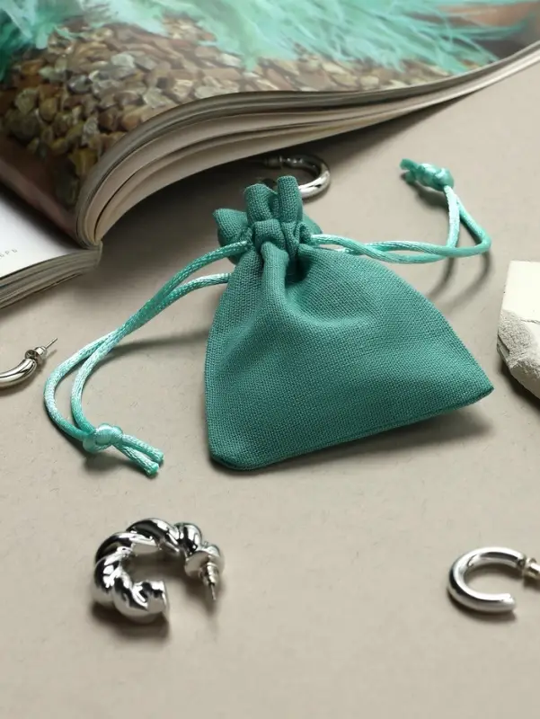 Мешочек подарочный «Хлопок», 7×9 см, тиффани