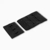 Застёжка для бюстгальтера, 3 ряда 3 крючка, 10 шт., чёрная