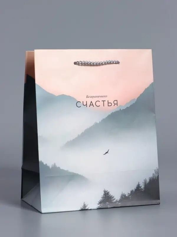 Пакет подарочный "Высота чувств" ламинированный 18 х 22,3 х 10 см