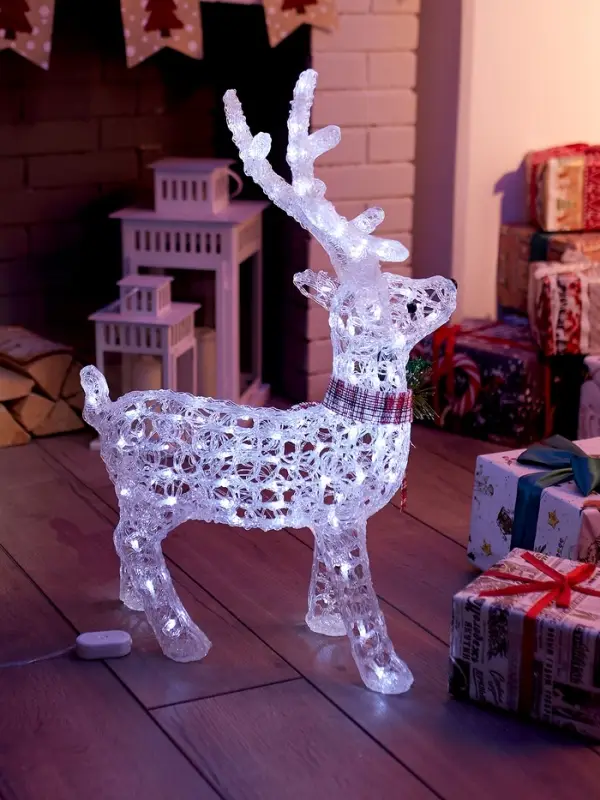 Фигура светодиодная «Олень», 70 см, 100LED, 220V, БЕЛЫЙ Фигура светодиодная «Олень», 70 см, 100LED, 220V, БЕЛЫЙ