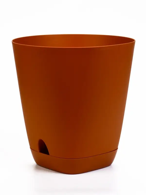 Кашпо с прикорневым поливом 15 л D-29,5см, H-31см карамель "Гранд"