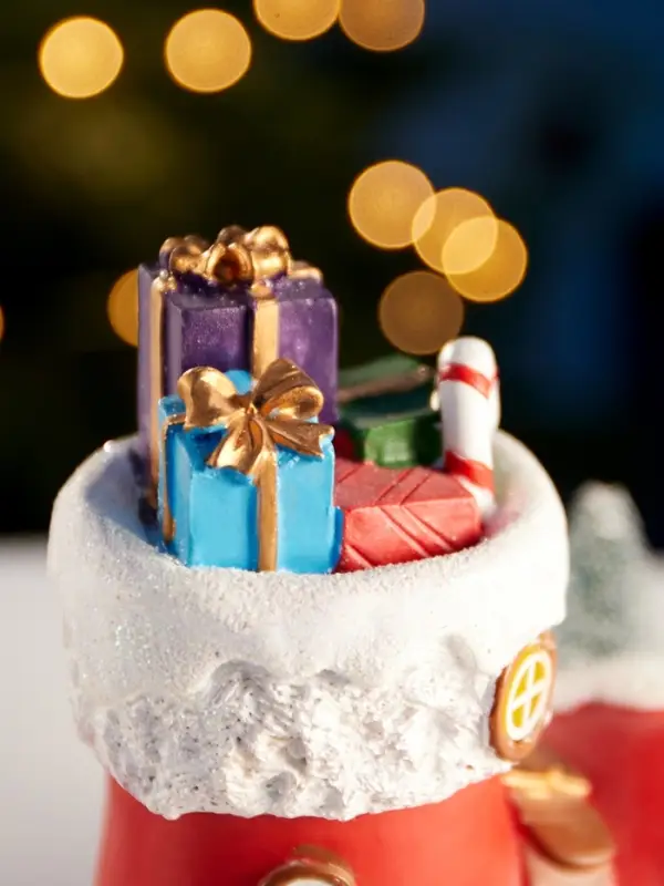 Фигура светодиодная  Фигура светодиодная "Волшебный сапожок" 13х11 см, 4 LED, LR41x3 (в компл), Т/БЕЛЫЙ