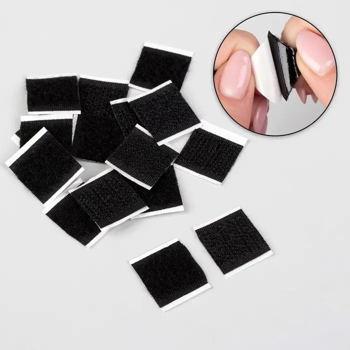 Набор липучек на клеевой основе, 2 × 2 см, 10 шт, цвет чёрный Набор липучек на клеевой основе, 2 × 2 см, 10 шт, цвет чёрный