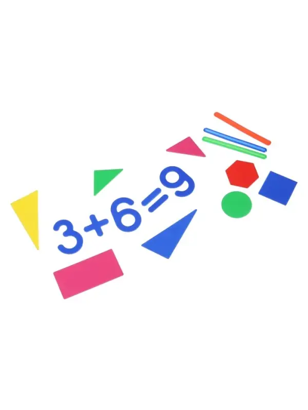 Касса цифр и счетных материалов &laquo;Учись считать&raquo;, 132 элемента, пластик, МИКС