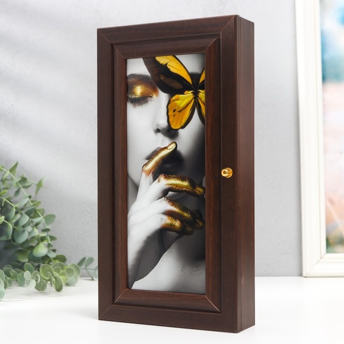 Ключница Ключница "Портрет бабочка" венге 16х31 см