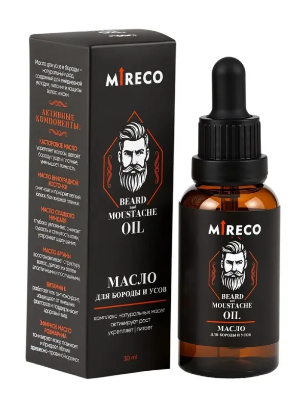 Масло для бороды и усов Mireco стекло, 30 мл
