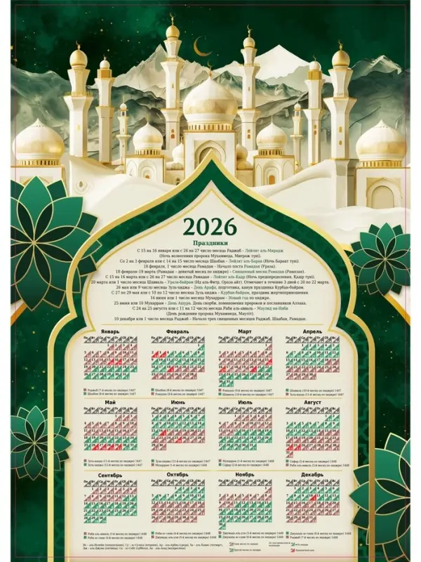 Календарь 2026 &laquo;Мусульманский&raquo;, А2