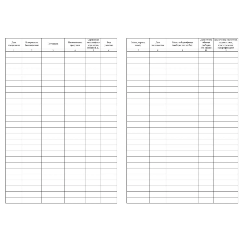 Журнал верификации закупленной продукции А4,блок 60гр,обл.офс.160гр,40стр