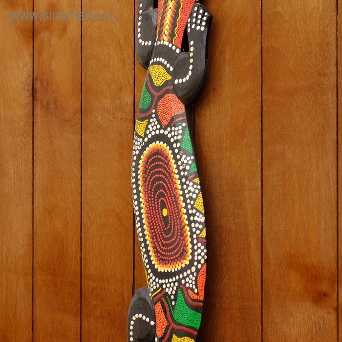 Панно декоративное  Панно декоративное "Ящерица геккон" 97х15х1,5 см МИКС