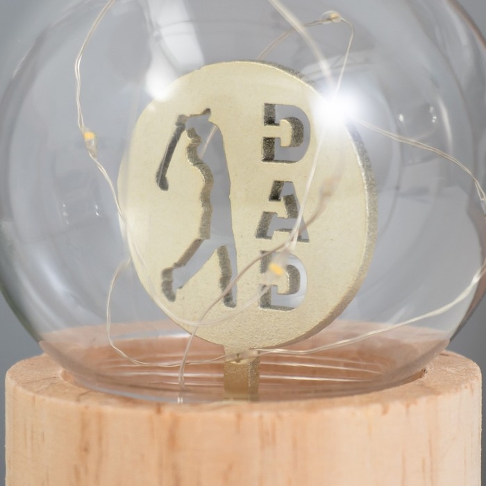 Ночник «Шар-папа» LED 3хAG10 шар 8см 6,5х6,5х11,5см