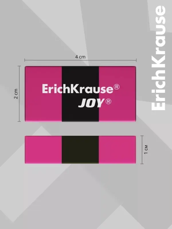 Ластик ErichKrause Joy Rainbow, мягкий, гипоаллергенный, микс