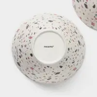 Салатники Magistro Terazzo, 1.4 л, 20&times;9 см, набор 2 шт., фарфор, белые