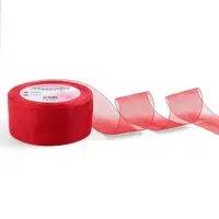 Лента капроновая, 40 мм, 20&plusmn;1 м, красная, №26