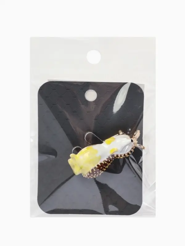 Брошь &laquo;Ёжик&raquo;, с бабочкой, цветная в золоте