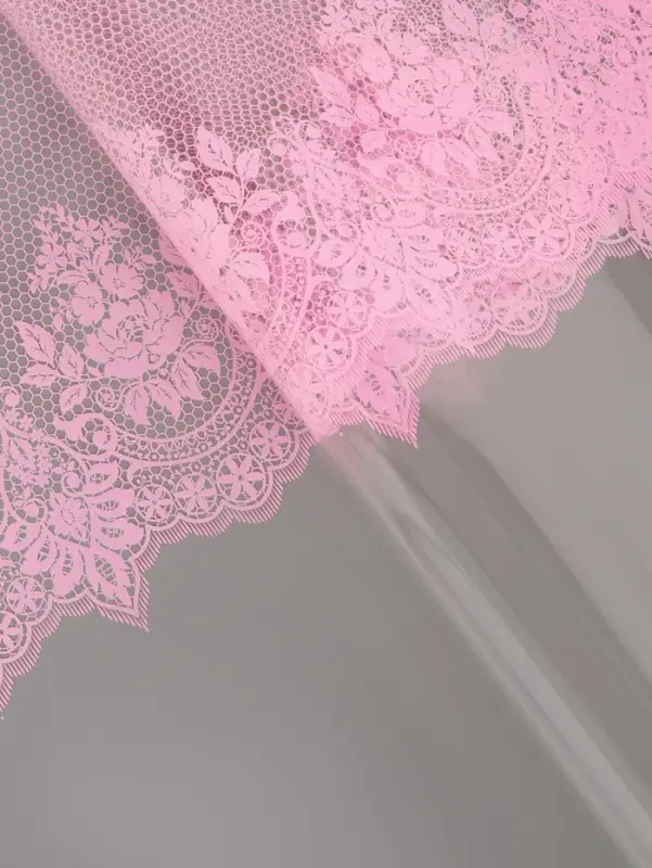 Плёнка для цветов &laquo;Ажур&raquo;, прозрачный/розовый жемчуг, 0.6&times;9.3&plusmn;5% м, 40 мкм, 200 г