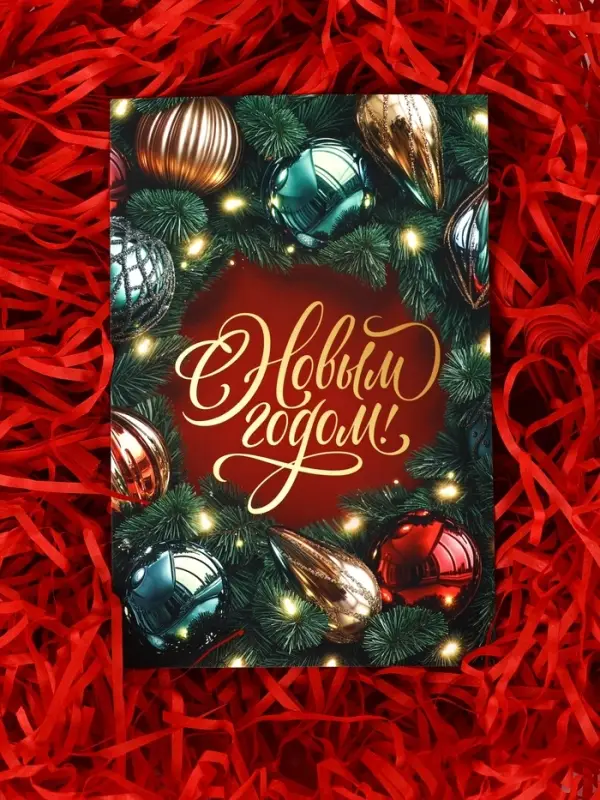 Подарочный пакет с наполнителем,лентой и гирляндой, 20 × 8 × 25 см Подарочный пакет с наполнителем,лентой и гирляндой, 20 × 8 × 25 см