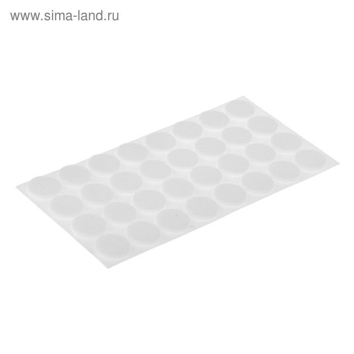 Накладка мебельная ТУНДРА, d=19 мм, круглая, белая, 32 шт.