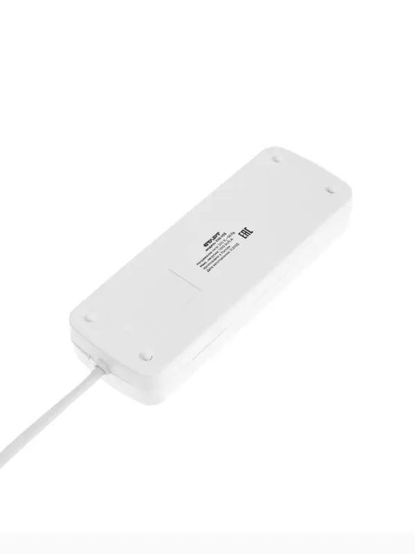 Удлинитель СТАРТ УХ6-103, 3 розетки, 1,5 м, 6 А, ШВВП, с заземлением, белый