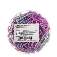 Скрепки 28 мм пастель в пластиковой тубе 100 штук