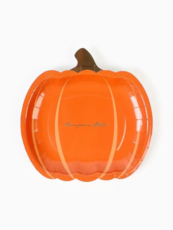 Тарелка одноразовая бумажная «Тыква»