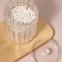Органайзер для ватных палочек, с крышкой, d=6.5&times;11 см, прозрачный