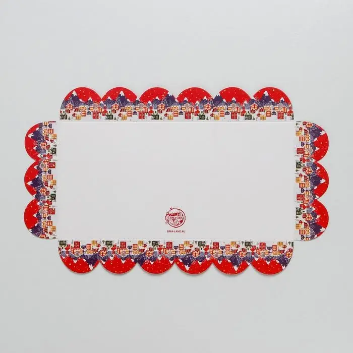 Коробка для кондитерских изделий с пластиковой крышкой &laquo;Карусель&raquo;, 10.5 х 21 х 3 см