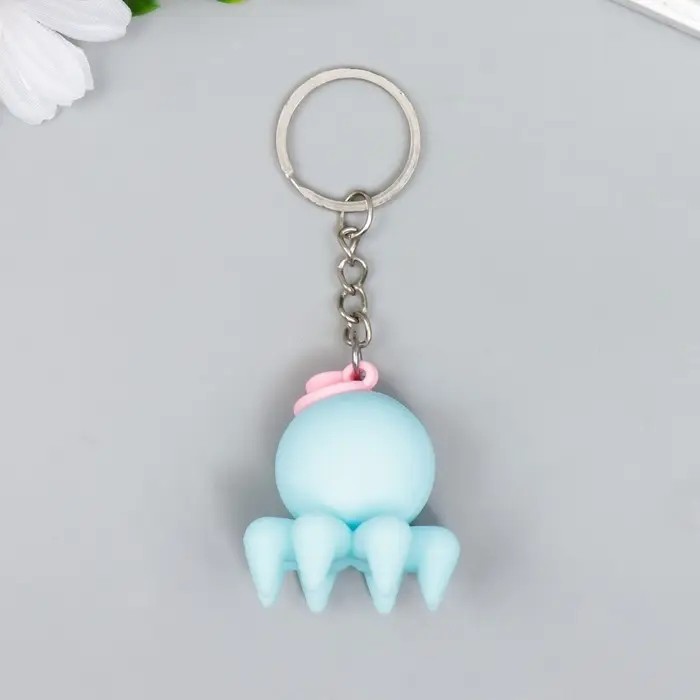 Брелок резина Брелок резина "Осьминожка в шляпке" МИКС 10х3,6 см