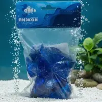 Декоративные камни для аквариума, 3-5 см, 500 г, необработанные, стекло, синие