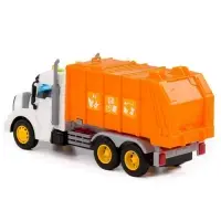 Автомобиль коммунальный &laquo;Профи&raquo; оранжевый, инерционный, со светом и звуком