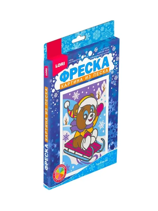 Фреска. Картина из песка  Фреска. Картина из песка "Бурый мишка" Пз/ф-041