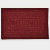Коврик придверный Доляна Welcome, ромбы, влаговпитывающий, без окантовки, 38&times;58 см, цвет МИКС