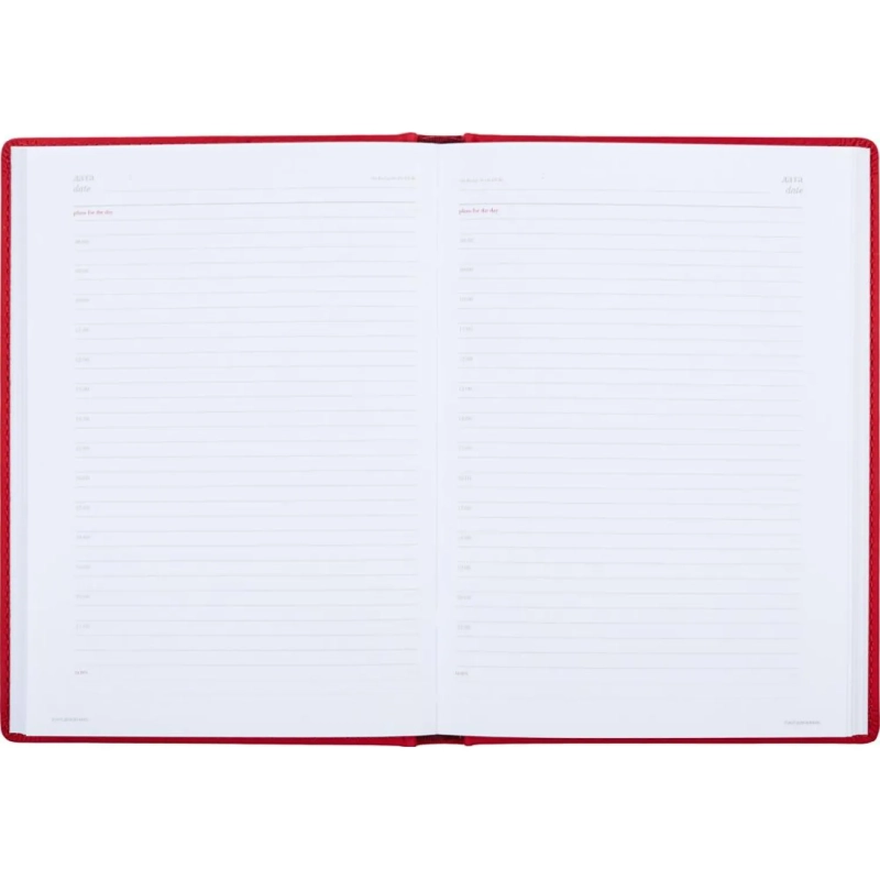 Ежедневник недатированный А5+, 136л, VELVET красный  3-115/10