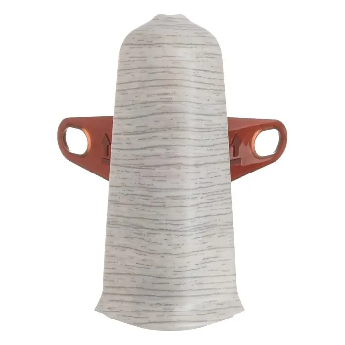 Угол наружный (внешний) с крепежом для плинтуса «Деконика», 70 мм, цвет 253 ясень серый Угол наружный (внешний) с крепежом для плинтуса «Деконика», 70 мм, цвет 253 ясень серый