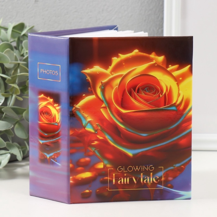 Фотоальбом на 100 фото 10х15 см, Фотоальбом на 100 фото 10х15 см, "liquid metal flowers 1"