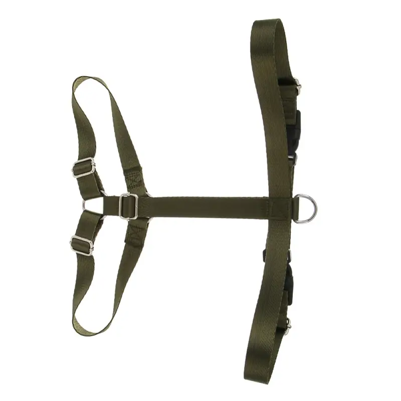 Шлейка для животных тм VETTA, нейлон, хаки/беж, обхват шеи 40-64см, обхват груди 50-74см, размер L