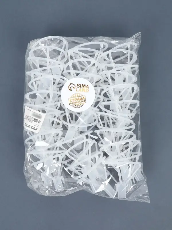 Держатель-зажим для шаров d=10 мм, прозрачный, набор 50 штук