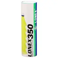 Воланы для бадминтона LONEX 350, набор 6 шт., нейлон, белые