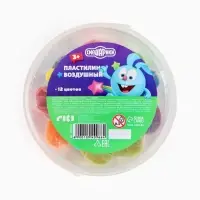 Воздушный пластилин,12 цветов, 30 г, в ведерке, Смешарики