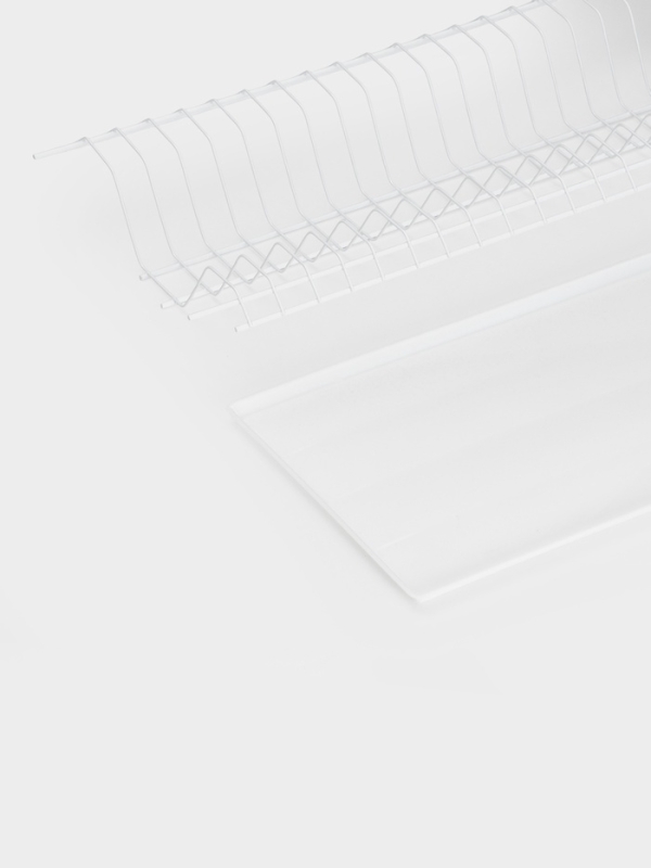 Сушилка для посуды с поддоном для шкафа 80 см, 76.5×25.6 см, белая
