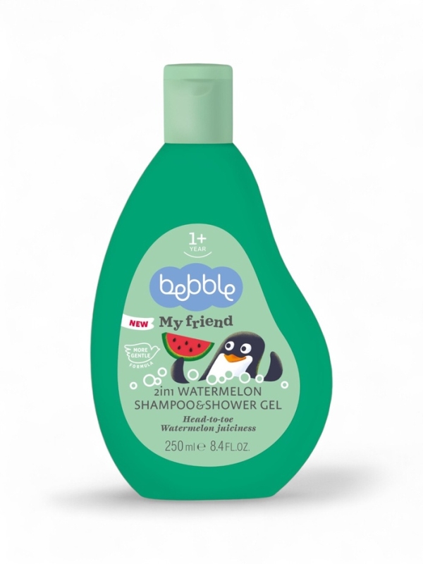 Шампунь и гель для душа 2в1 My Friend Bebble с ароматом арбуза, 250 мл