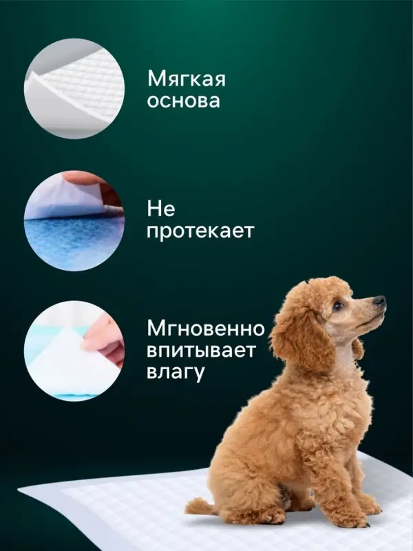 Пелёнки впитывающие &laquo;Мой выбор&raquo;, 60&times;40 см, набор 30 шт., целлюлоза