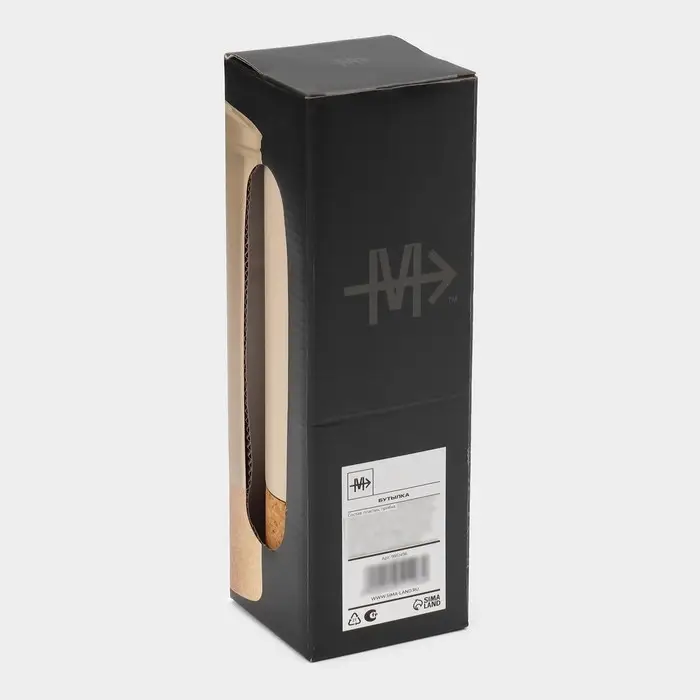 Бутылка для воды Magistro Cork, c элементами пробки, 450 мл, 7&times;7&times;23 см, пластик, бежевая