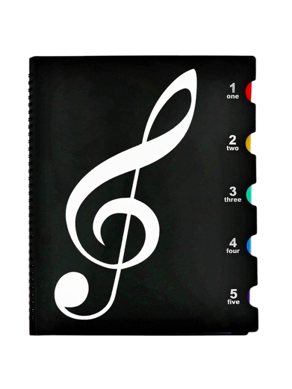 Нотная папка - 30 файлов 60 листов черная Нотная папка - 30 файлов 60 листов черная