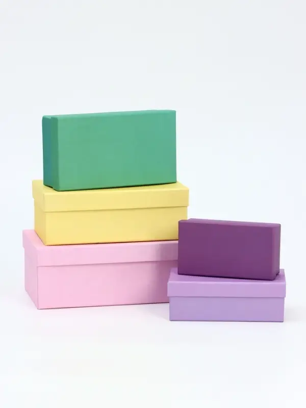 Набор прямоугольных коробок 15 в 1 &laquo;Лаванда&raquo; 47.5&times;36&times;17.5 - 13&times;8&times;4.5 см