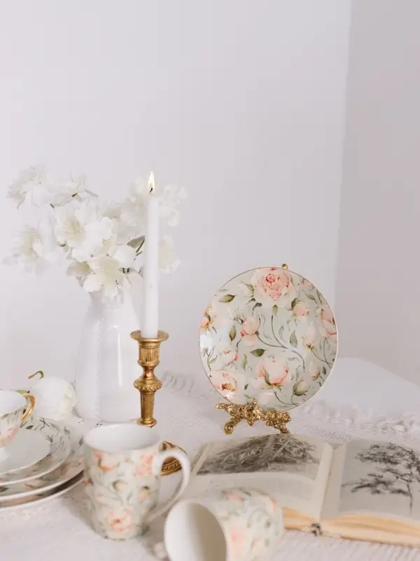 Тарелка WY Pink O'hara, d=27 см, фарфор, зелёная